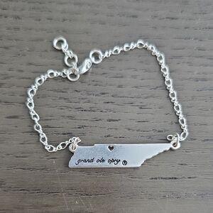 Silver Bracelet with Heart Cutout